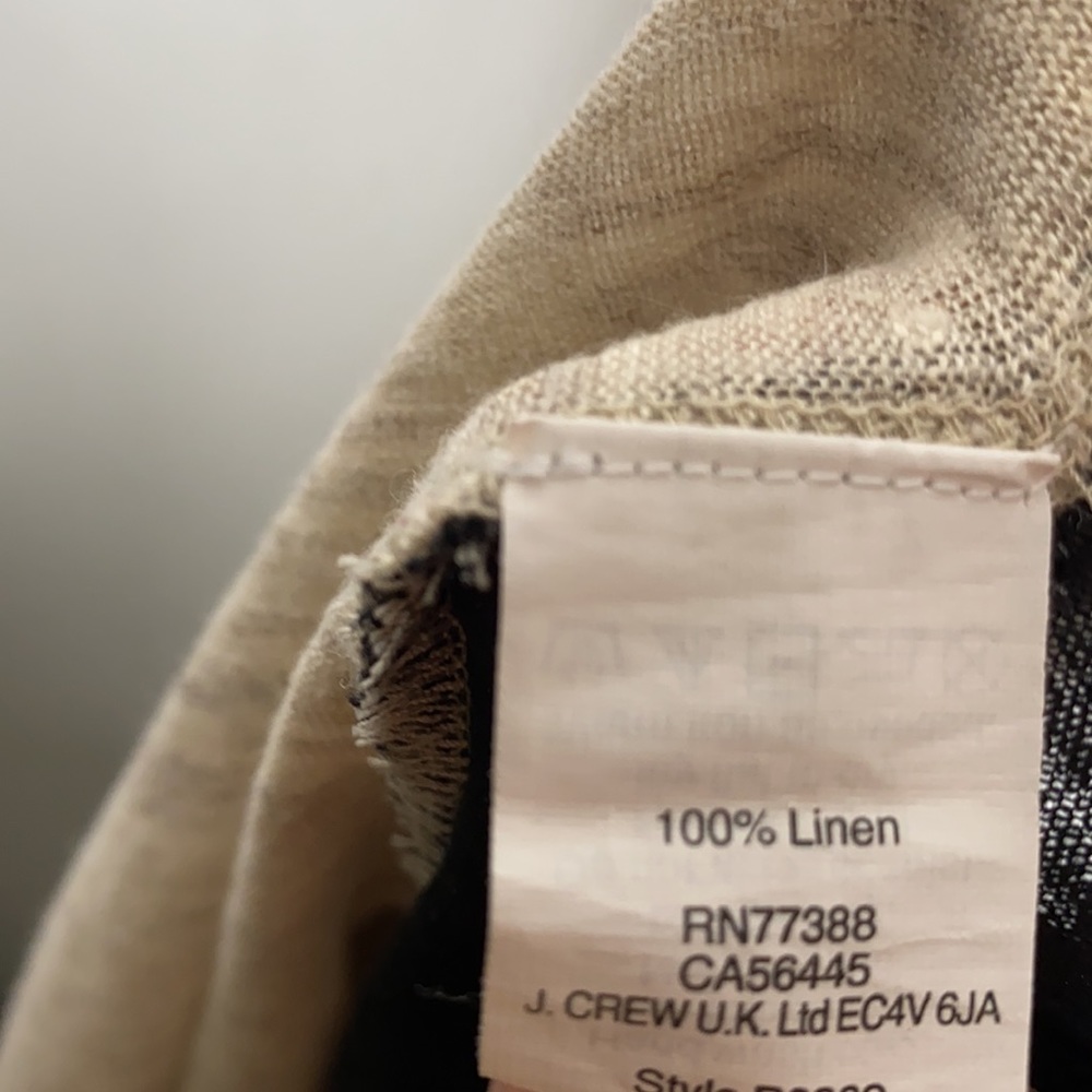 Madewell Color Block Linen Long Sleeved Tee XS - Picture 5 of 5